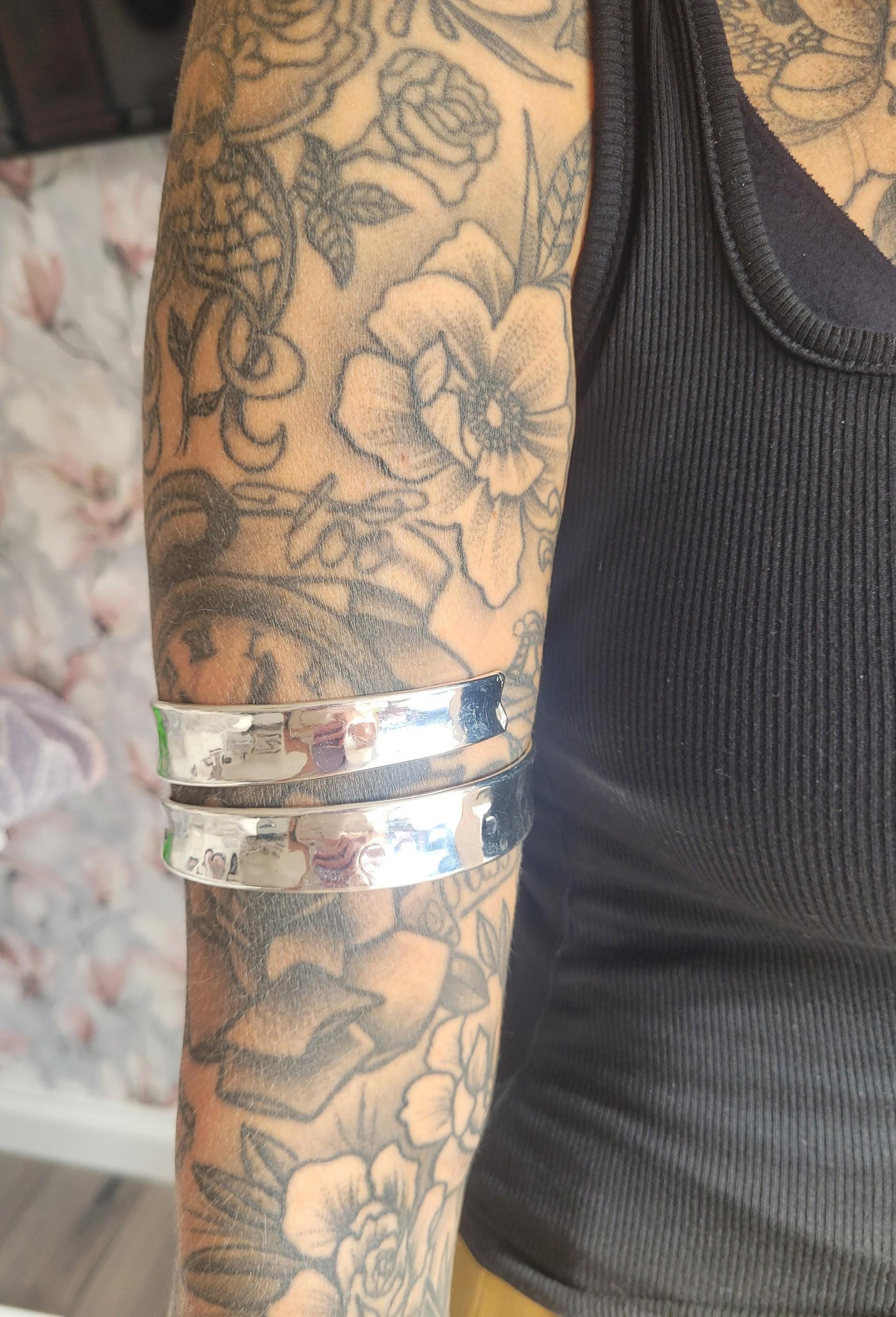 Silver armlet / upper arm jewellery / Statement piece