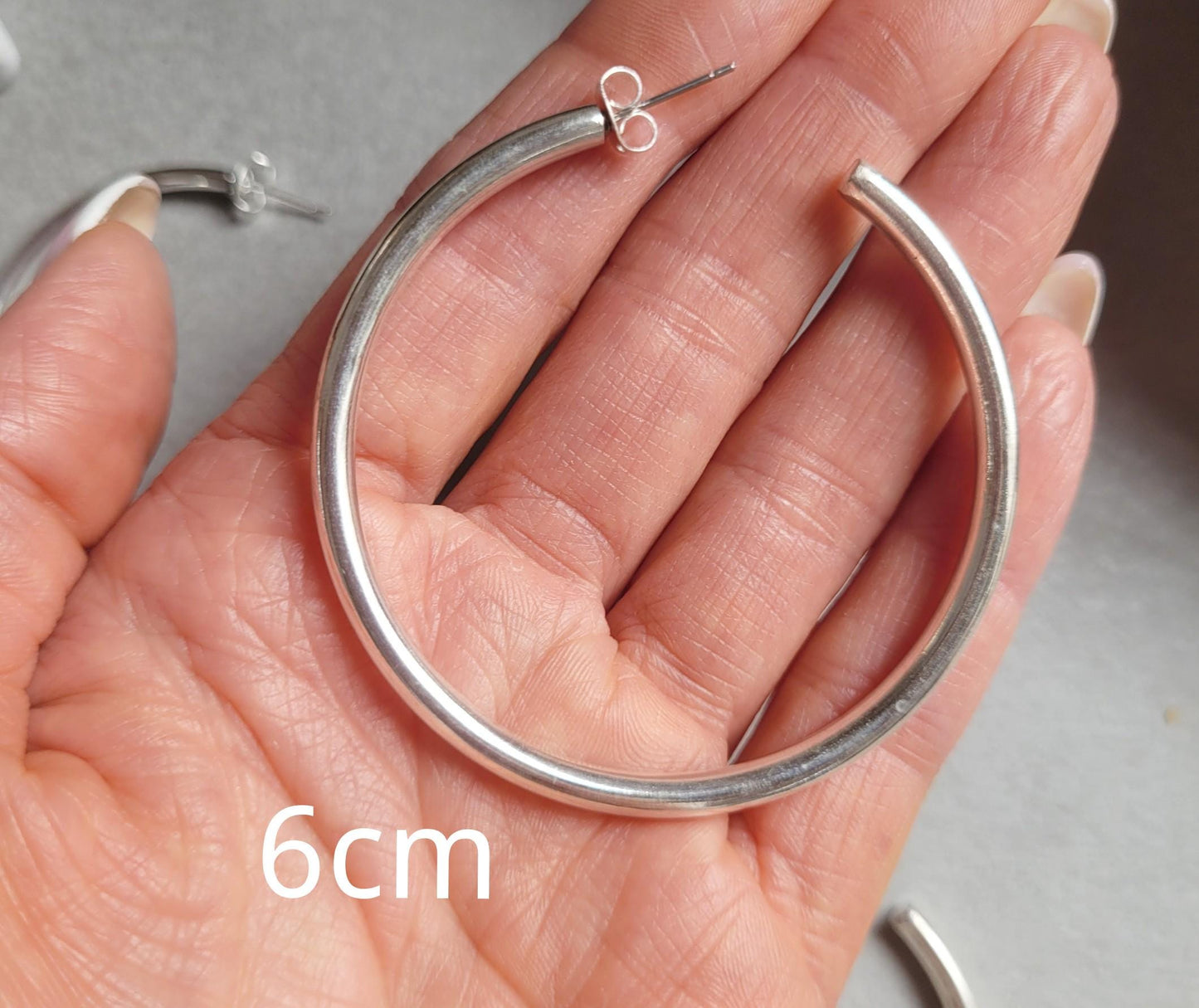 Thin silver hoops / Hoop earrings / Small hoops / Large hoops / Elegant / Everyday wear / Lightweight / Minimal / Boho / Gift