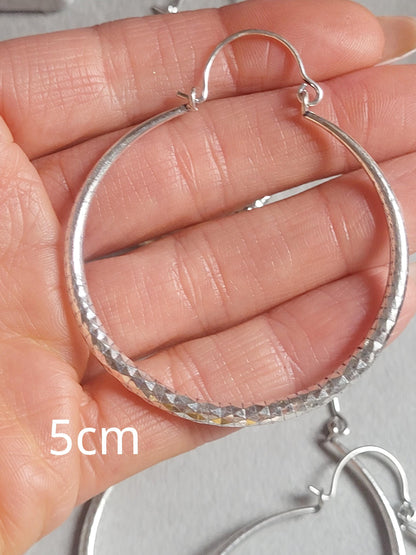 Silver hoops / Thick hoops / Ethnic jewellery / Boho style / Festival / Gift / Small hoops / Large hoops / Detailed