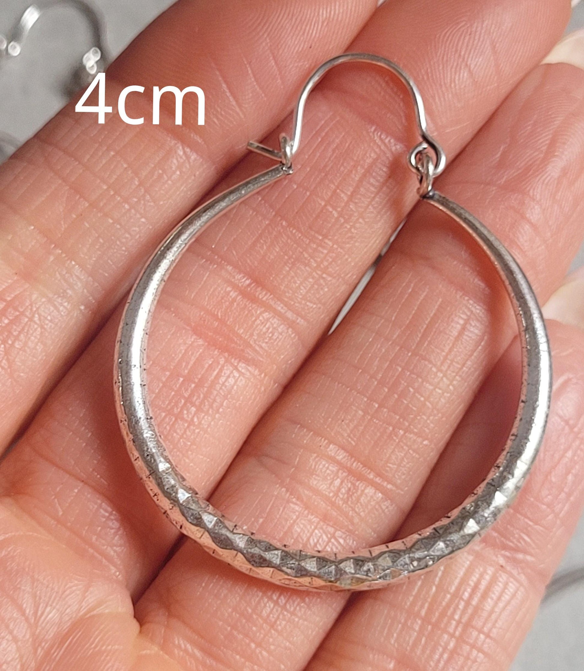 Silver hoops / Thick hoops / Ethnic jewellery / Boho style / Festival / Gift / Small hoops / Large hoops / Detailed