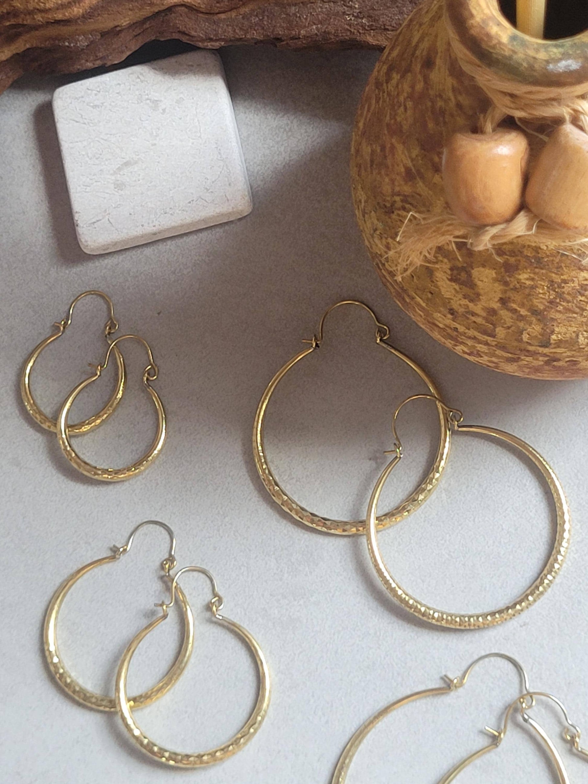 Silver hoops / Thick hoops / Ethnic jewellery / Boho style / Festival / Gift / Small hoops / Large hoops / Detailed