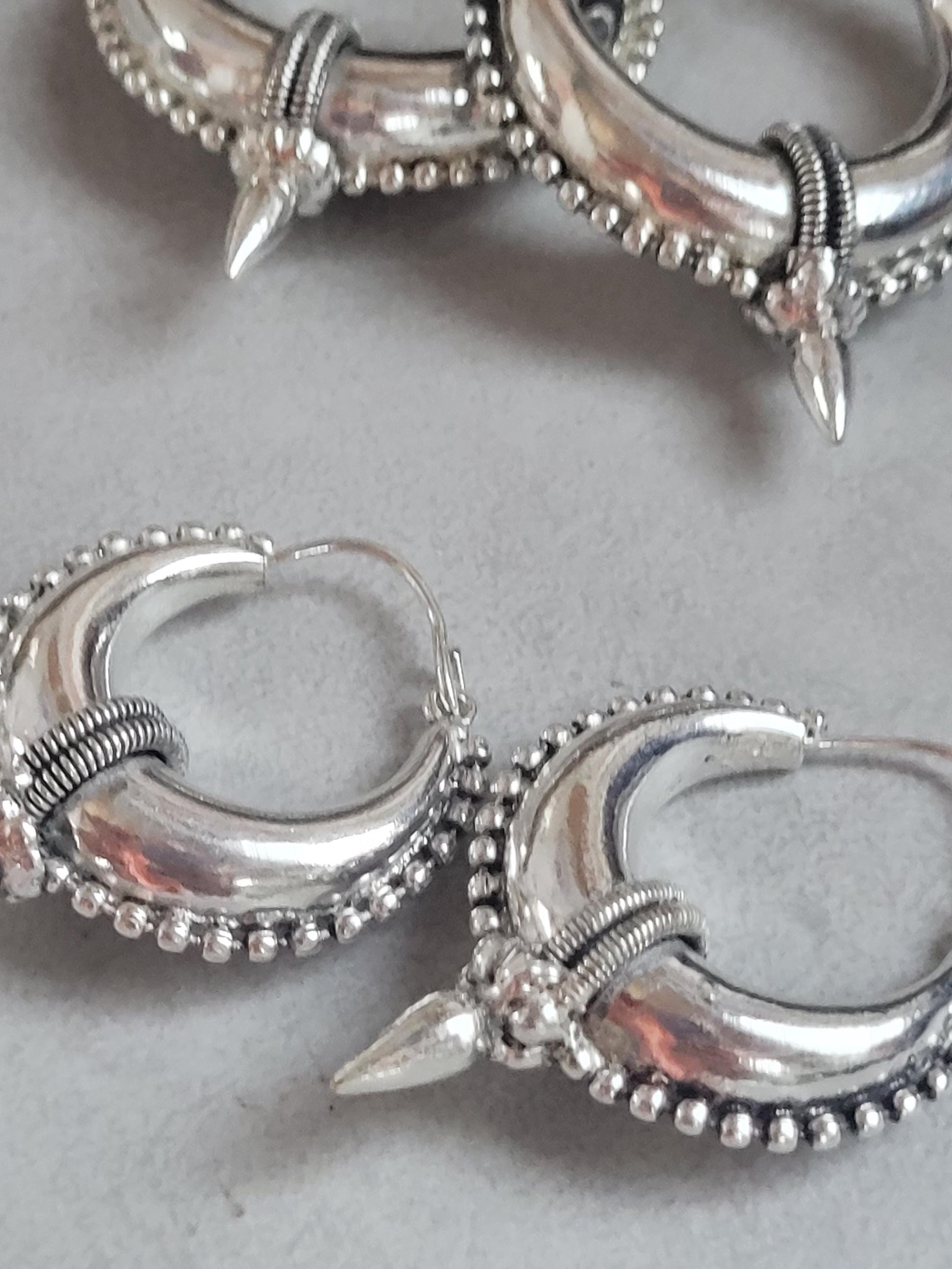 Silver Plated Hoop Earrings: Ethnic Style