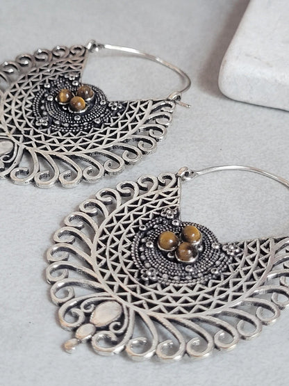 Gold detailed earrings / Bohemian jewellery