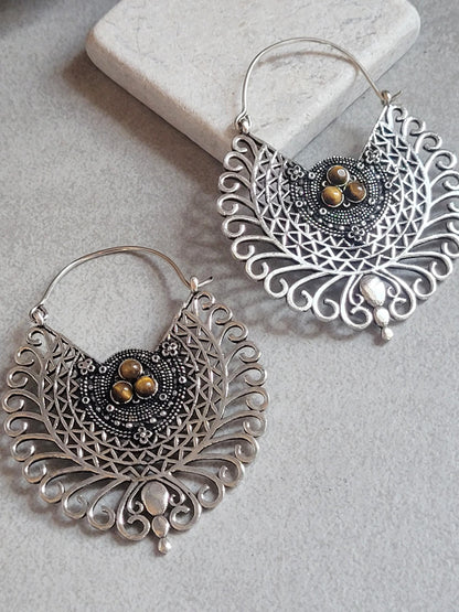 Gold detailed earrings / Bohemian jewellery
