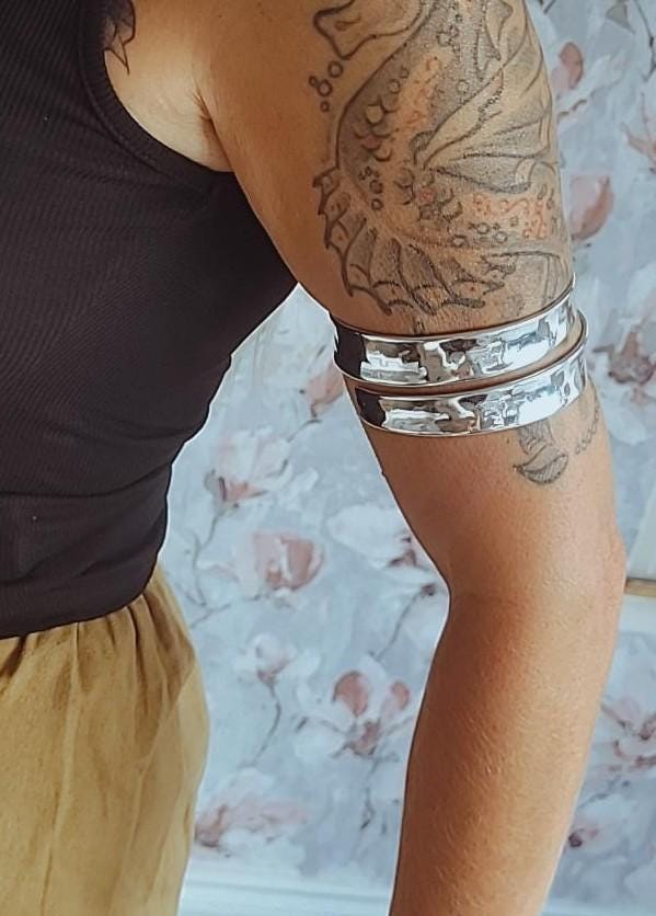 Silver armlet / upper arm jewellery / Statement piece