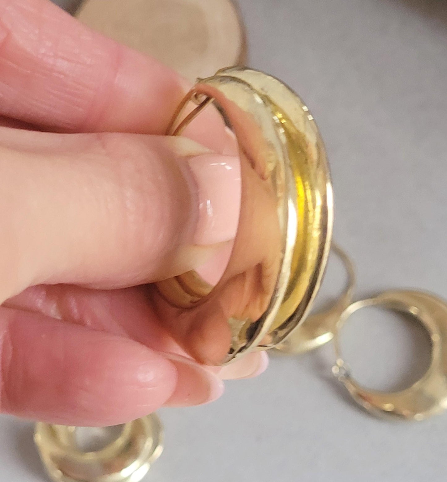 Simple brass hoops earrings / Minimalist jewelry