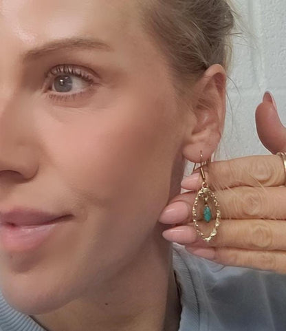 Golden Dangle drop earrings / Gift for her / Elegant style earrings