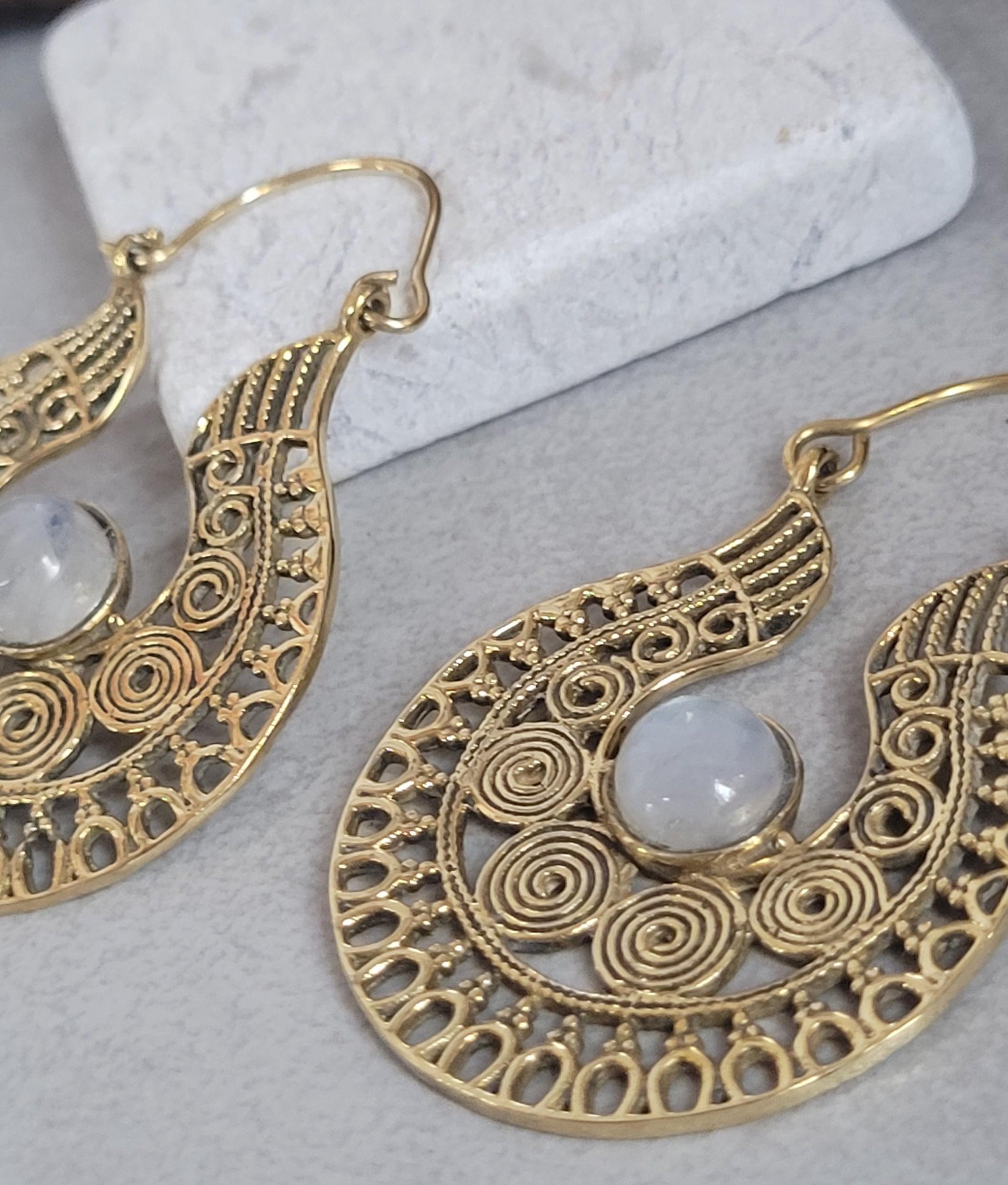 Silver detailed earrings / Bohemian jewelry / Gift for her