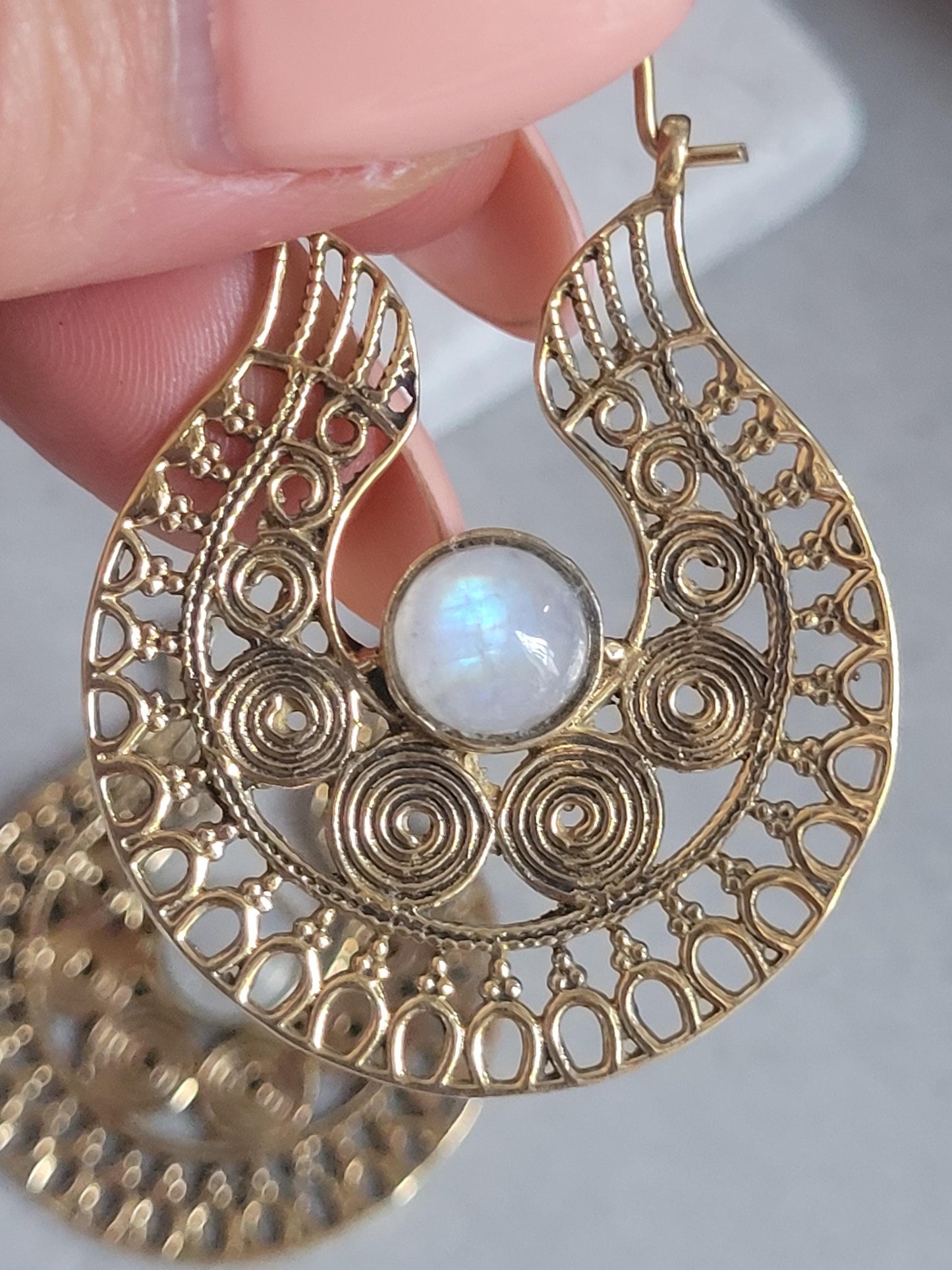 Silver detailed earrings / Bohemian jewelry / Gift for her