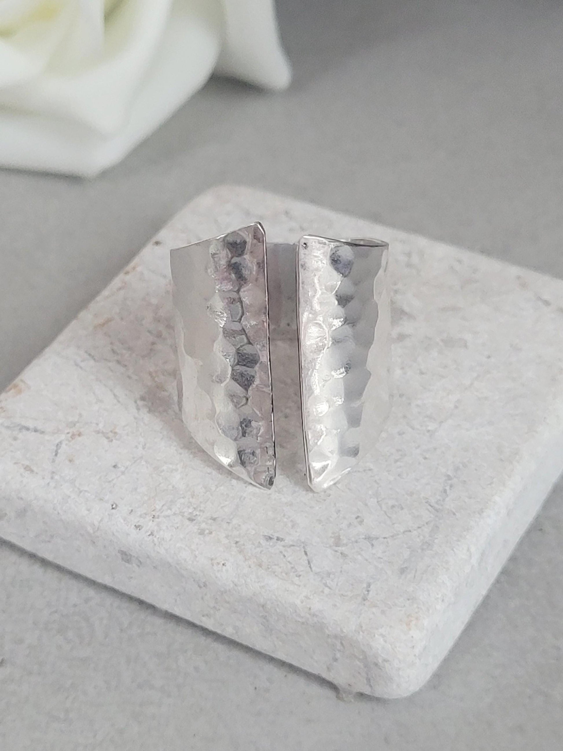 Silver adjustable ring / Statement Rings / Gift for her