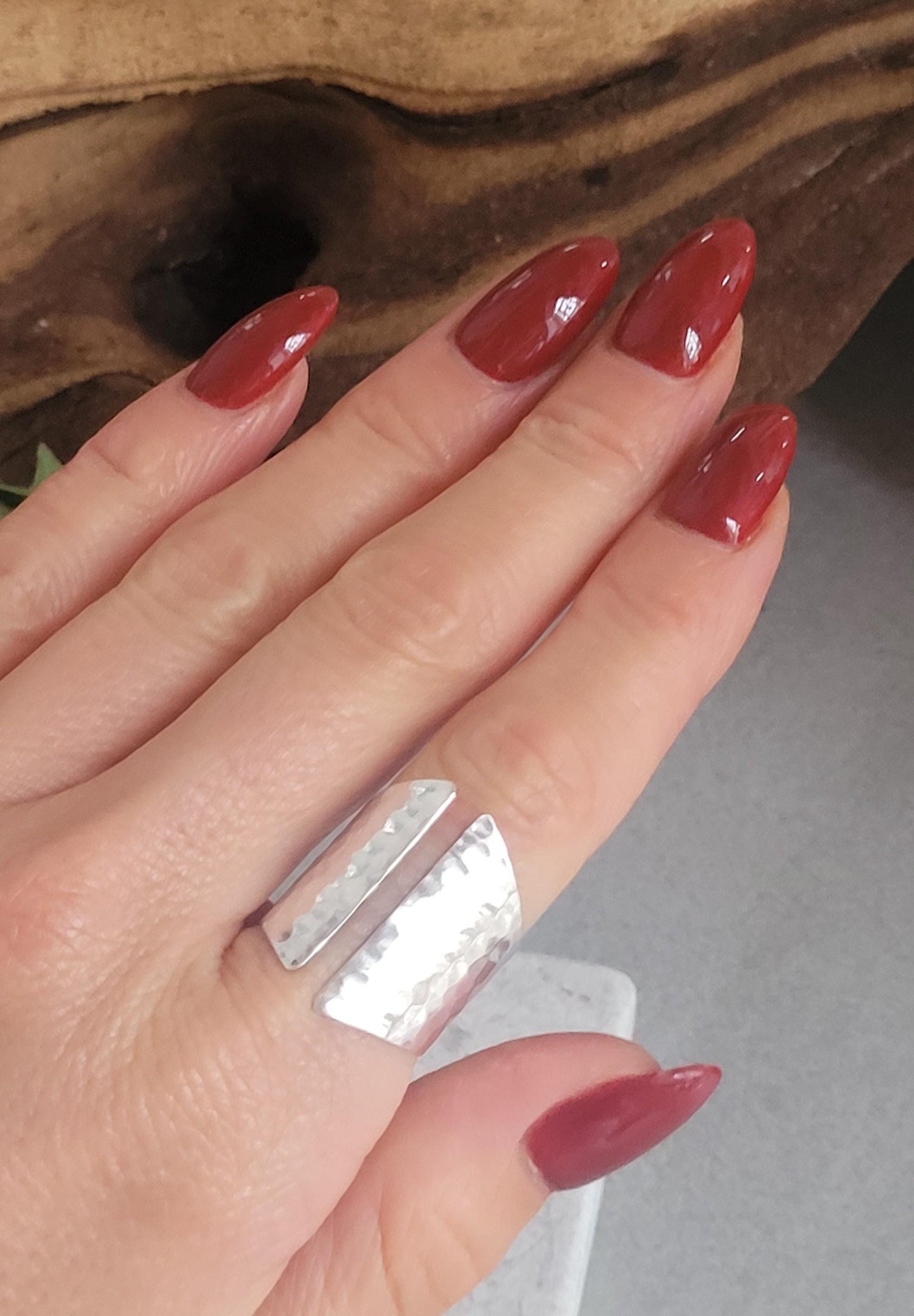 Silver adjustable ring / Statement Rings / Gift for her