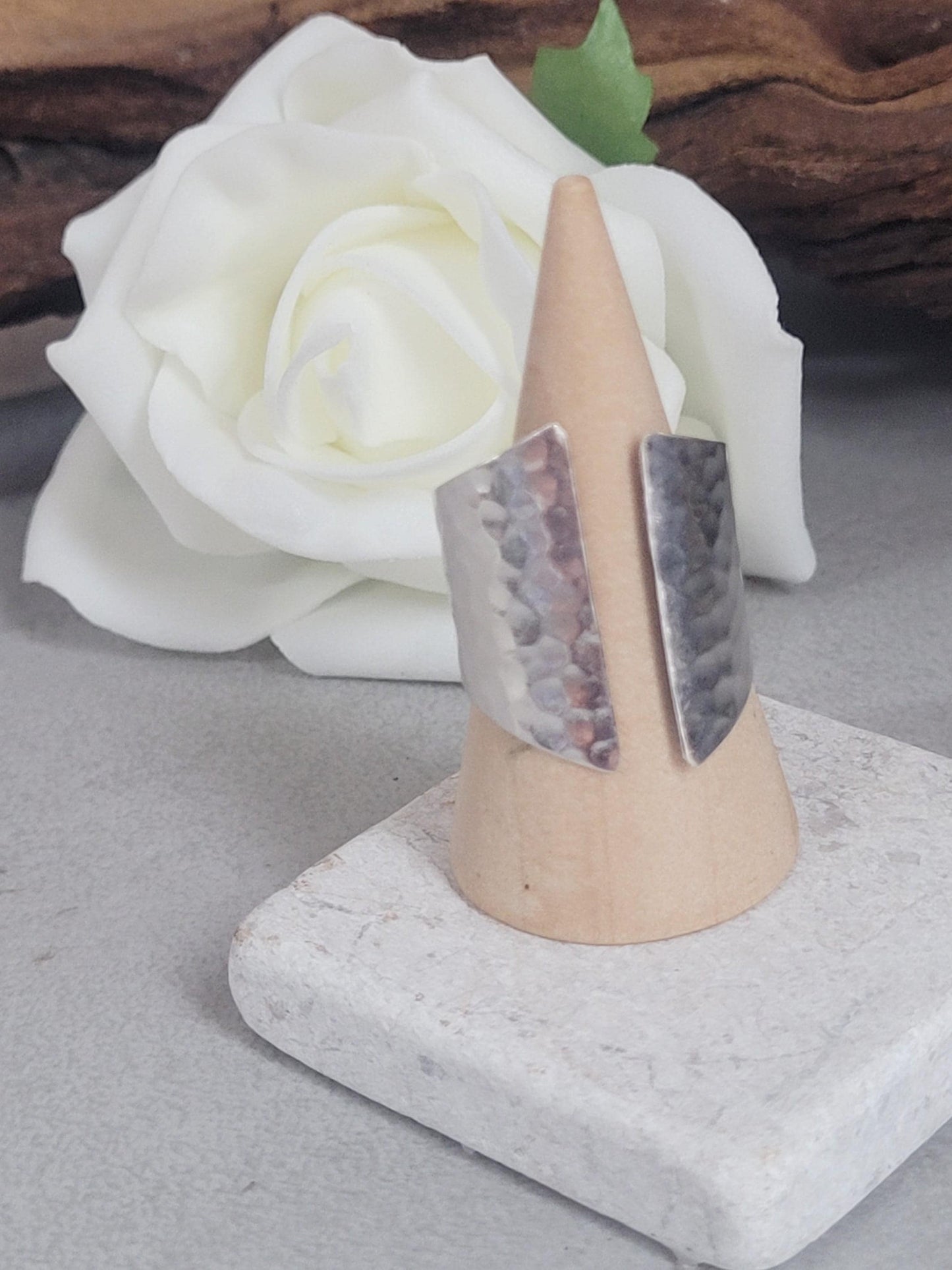 Silver adjustable ring / Statement Rings / Gift for her