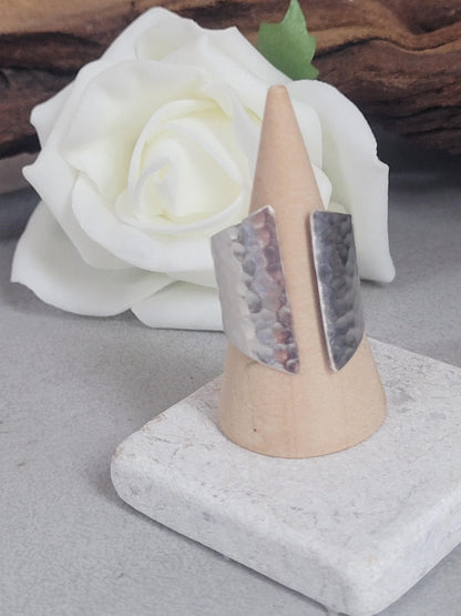 Silver adjustable ring / Statement Rings / Gift for her