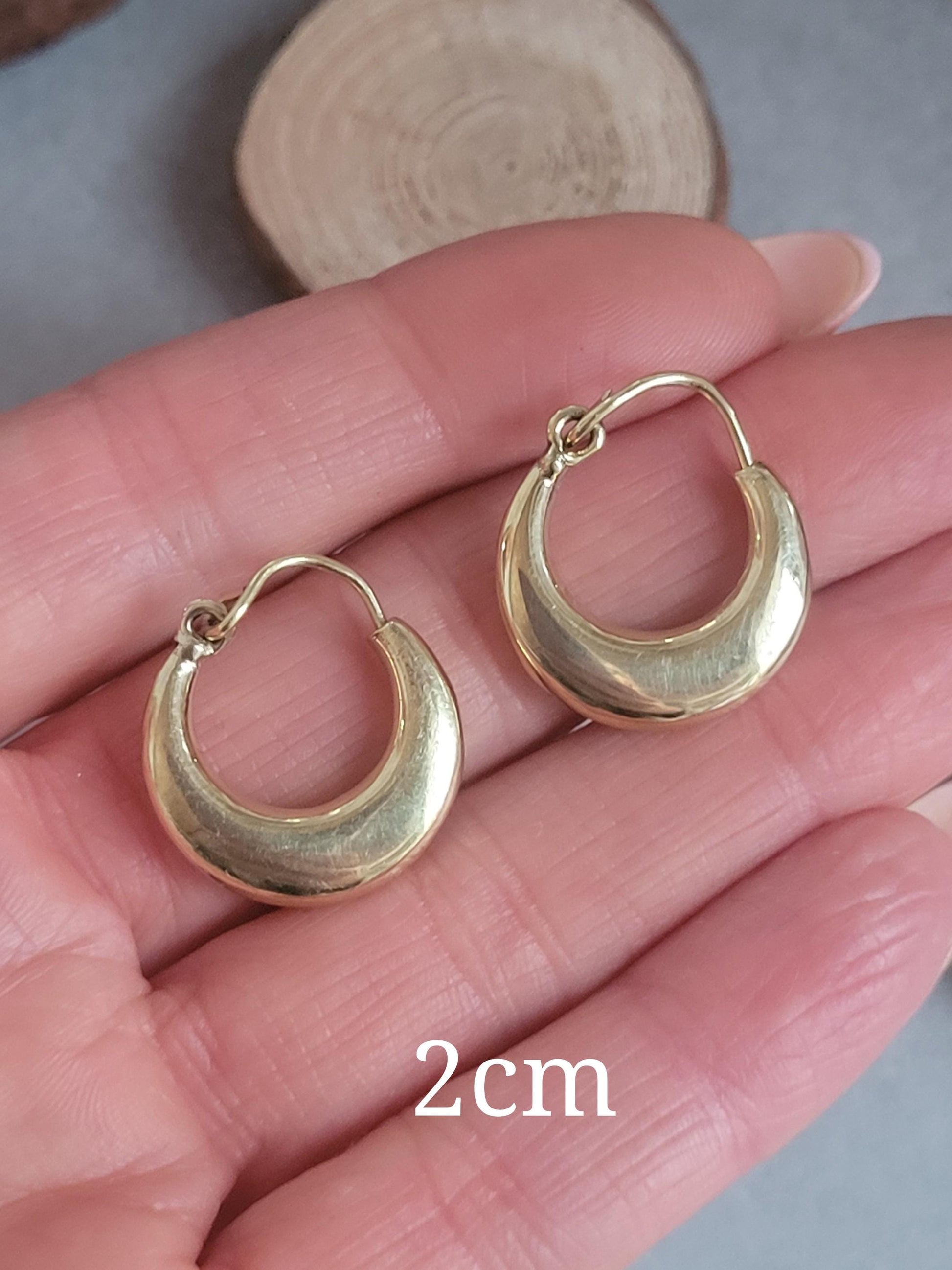 Simple brass hoops earrings / Minimalist jewelry
