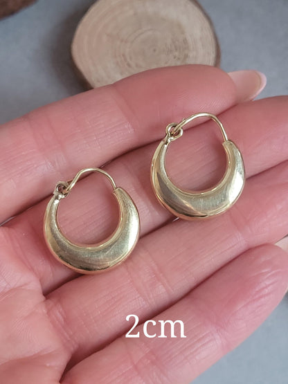 Simple brass hoops earrings / Minimalist jewelry