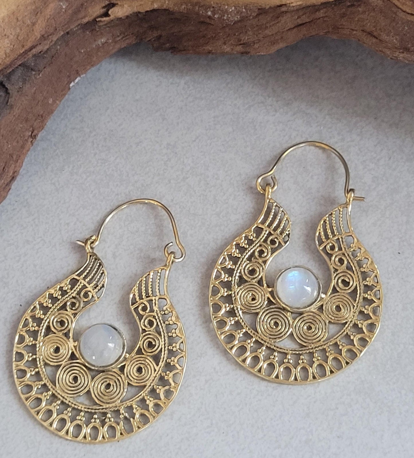 Silver detailed earrings / Bohemian jewelry / Gift for her
