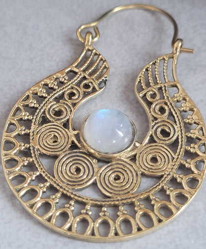 Silver detailed earrings / Bohemian jewelry / Gift for her