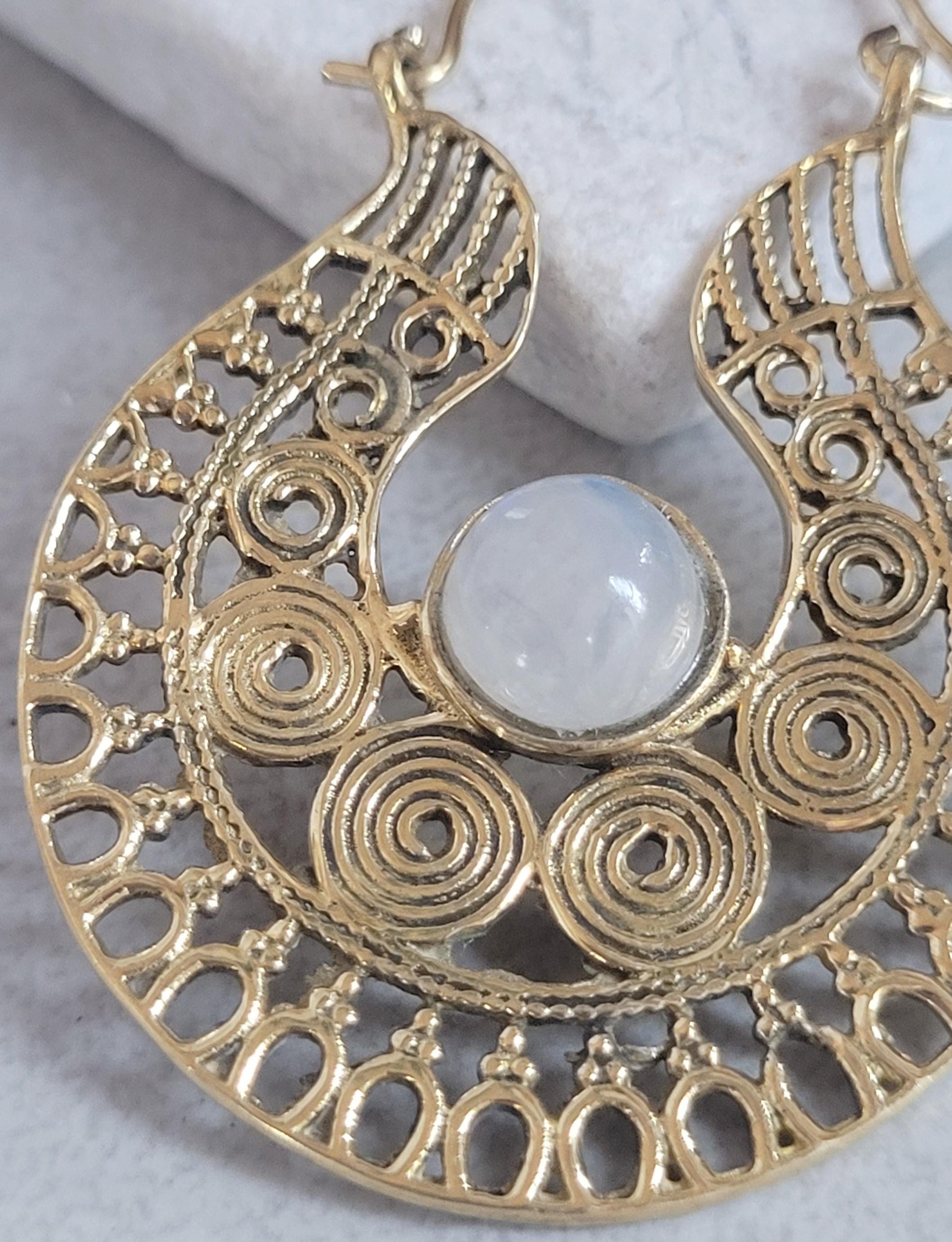 Silver detailed earrings / Bohemian jewelry / Gift for her