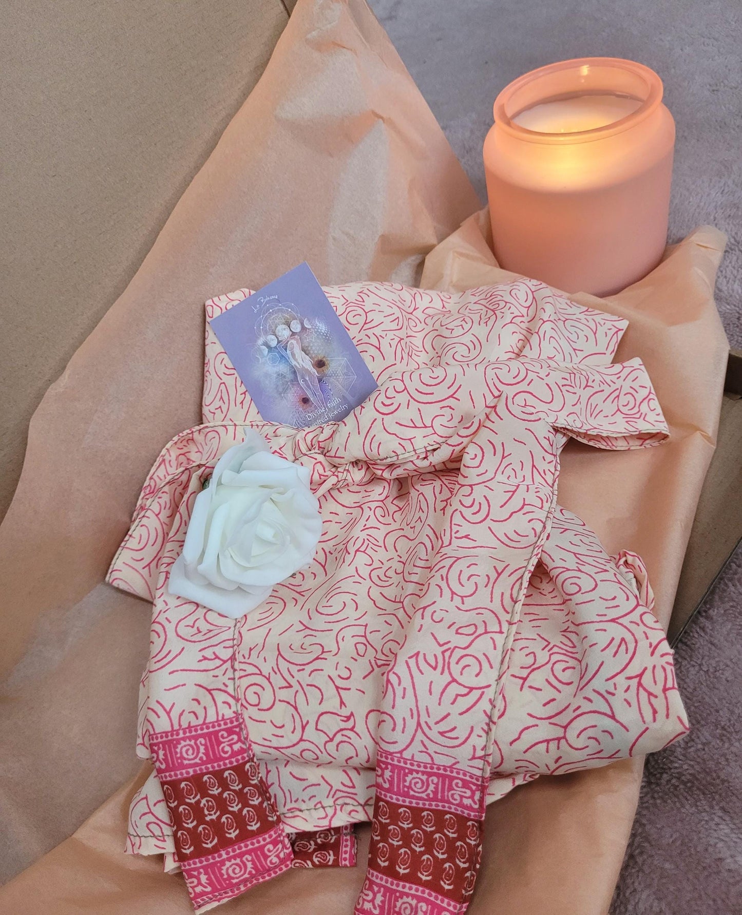 Handmade Bamboo Silk Kimono Robe: Bohemian Bridal Gift