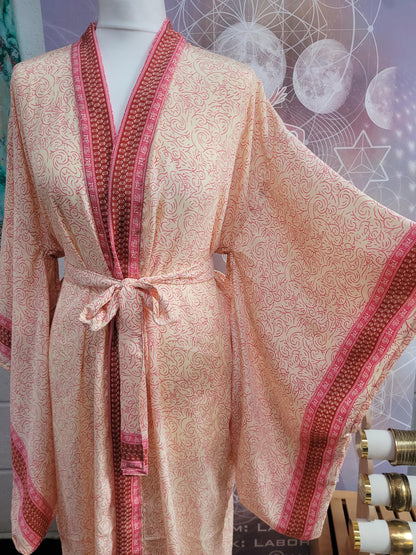 Handmade Bamboo Silk Kimono Robe: Bohemian Bridal Gift
