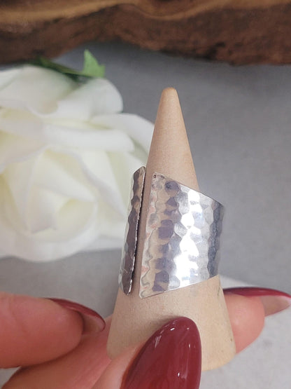 Silver adjustable ring / Statement Rings / Gift for her