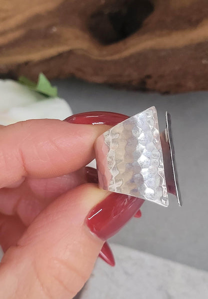 Silver adjustable ring / Statement Rings / Gift for her