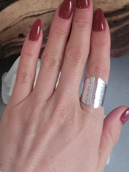 Silver adjustable ring / Statement Rings / Gift for her