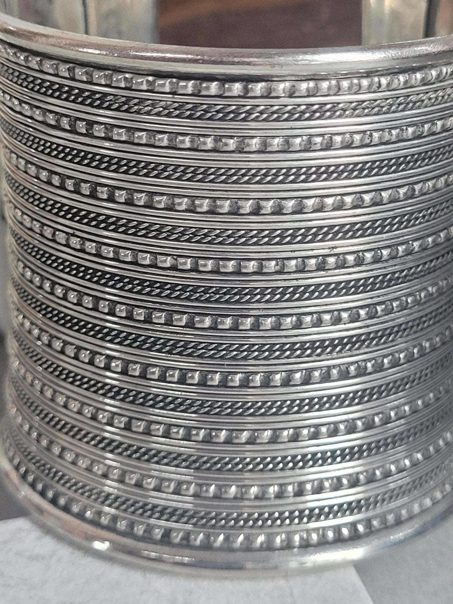 Silver detailed cuff bracelet / Cuff / Bohemian / Boho / Statement / Unique / Tribal