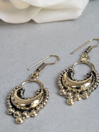Dangle brass golden Earrings / Gift for her