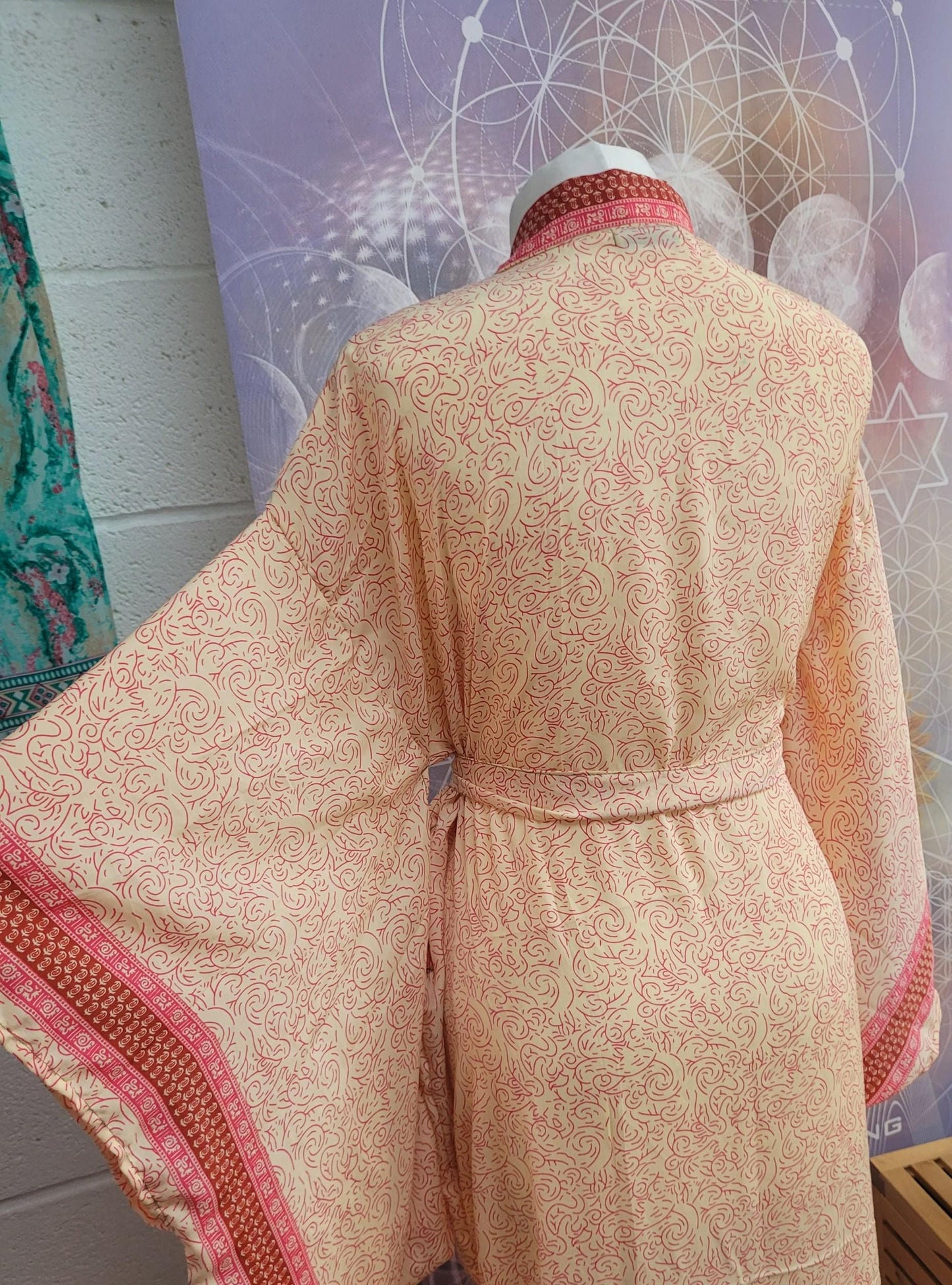 Handmade Bamboo Silk Kimono Robe: Bohemian Bridal Gift
