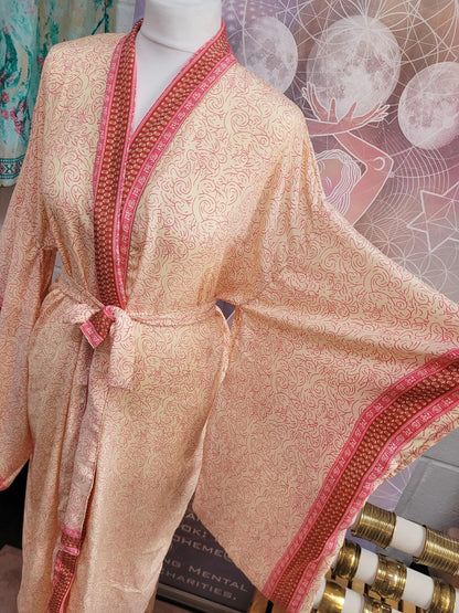 Handmade Bamboo Silk Kimono Robe: Bohemian Bridal Gift