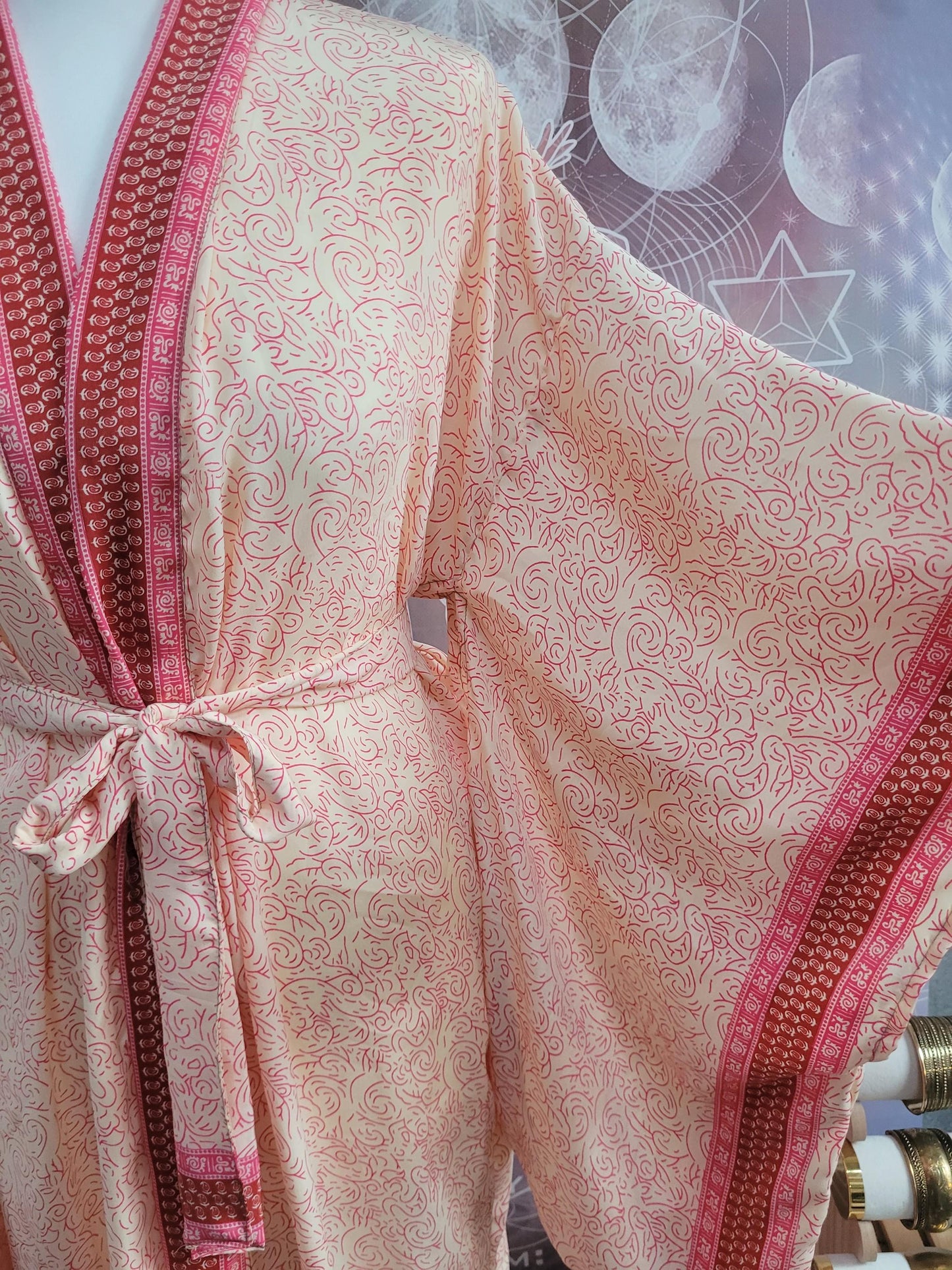 Handmade Bamboo Silk Kimono Robe: Bohemian Bridal Gift