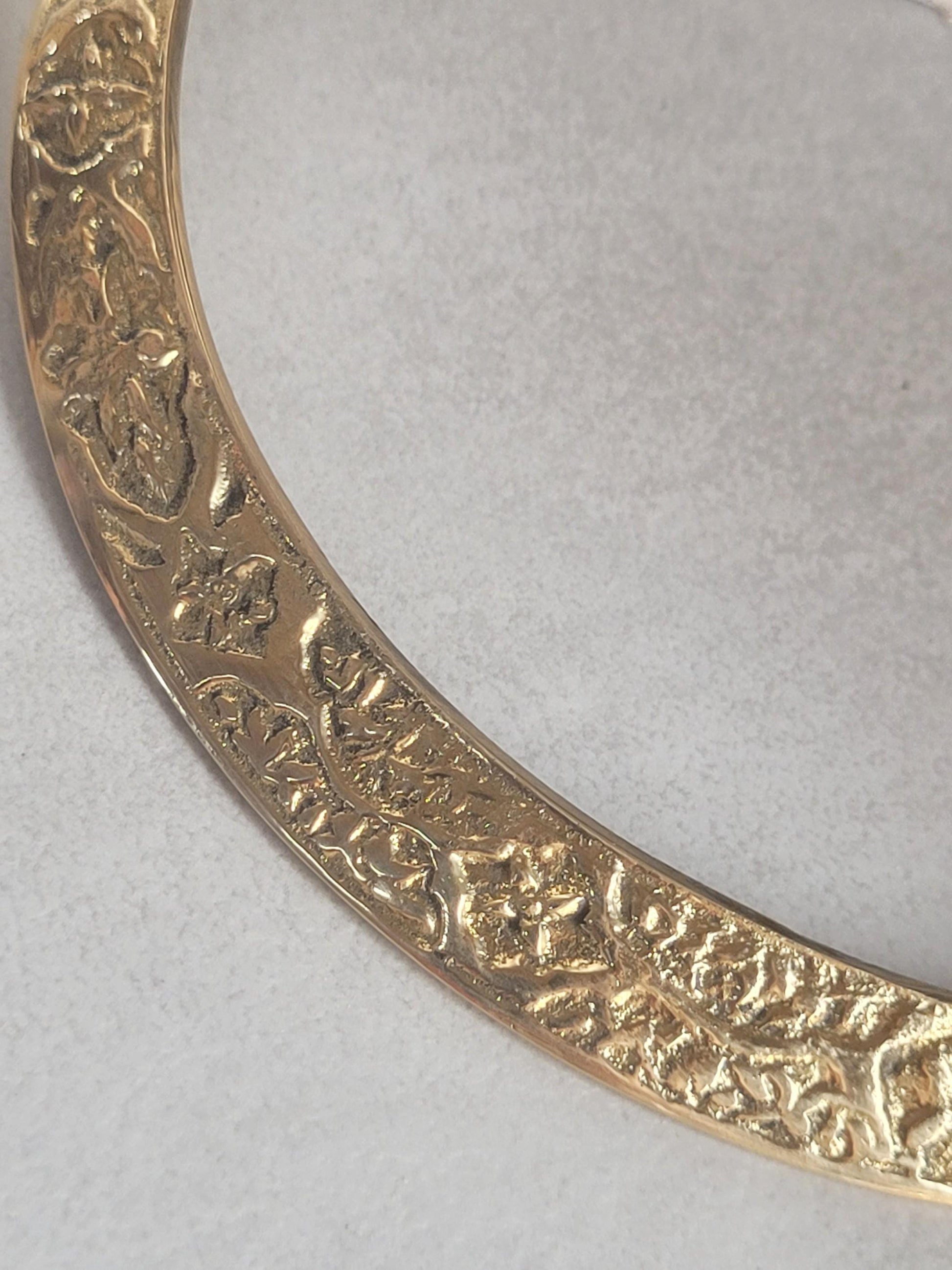 Brass choker necklace: Statement jewelry/ Gift for her