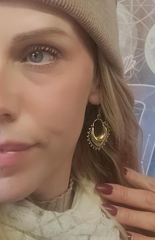 Dangle earrings/ Brass jewellery/ Gift for her / Nickel free