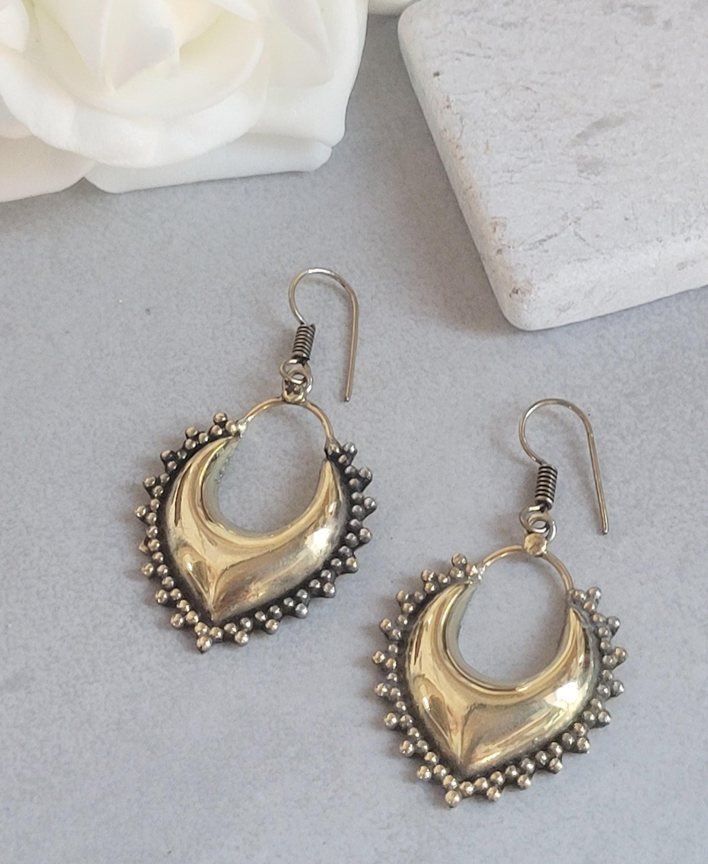 Dangle earrings/ Brass jewellery/ Gift for her / Nickel free