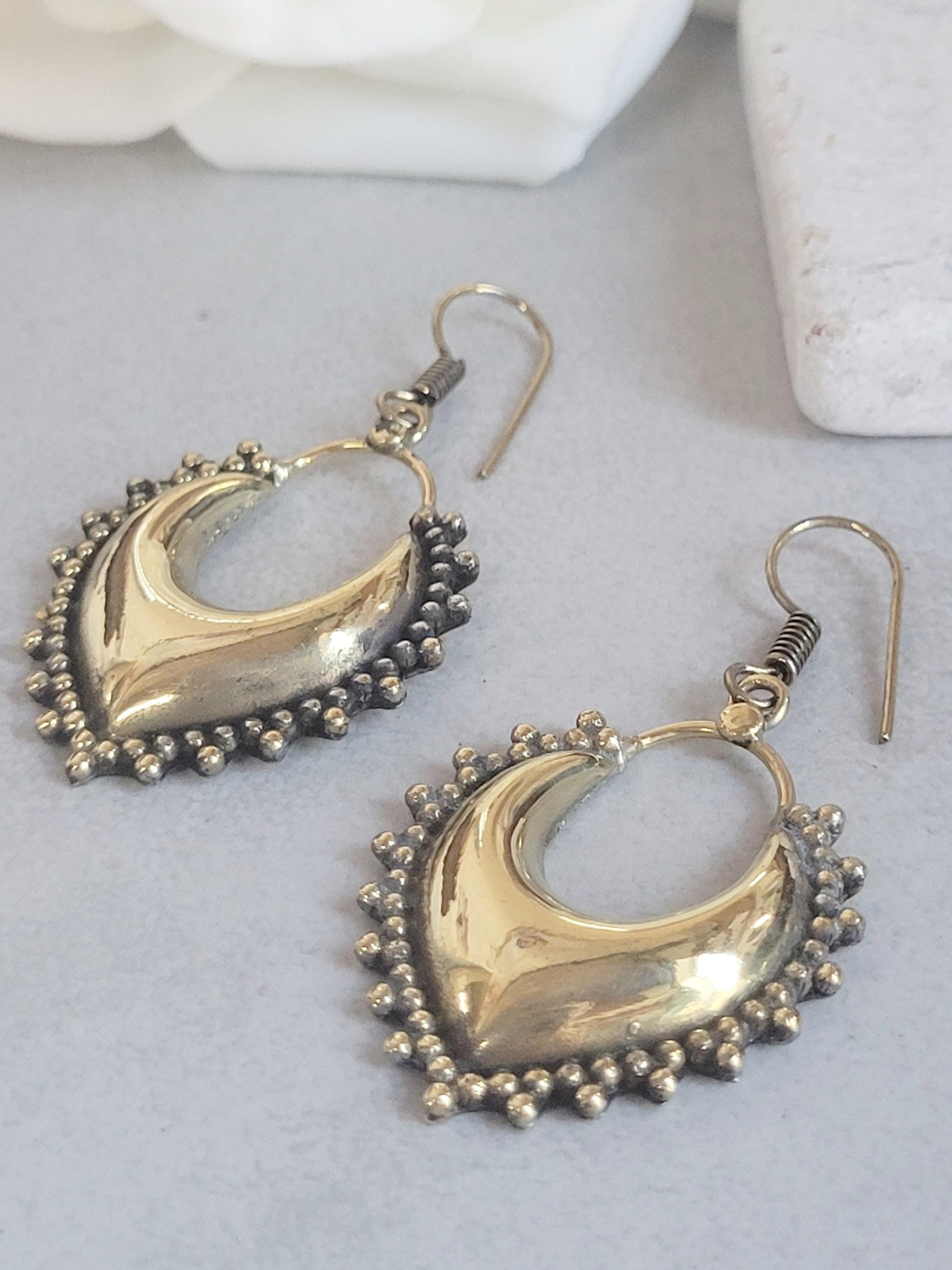 Dangle earrings/ Brass jewellery/ Gift for her / Nickel free