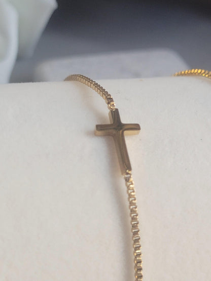 Golden Cross pendant bracelet/ Gift idea