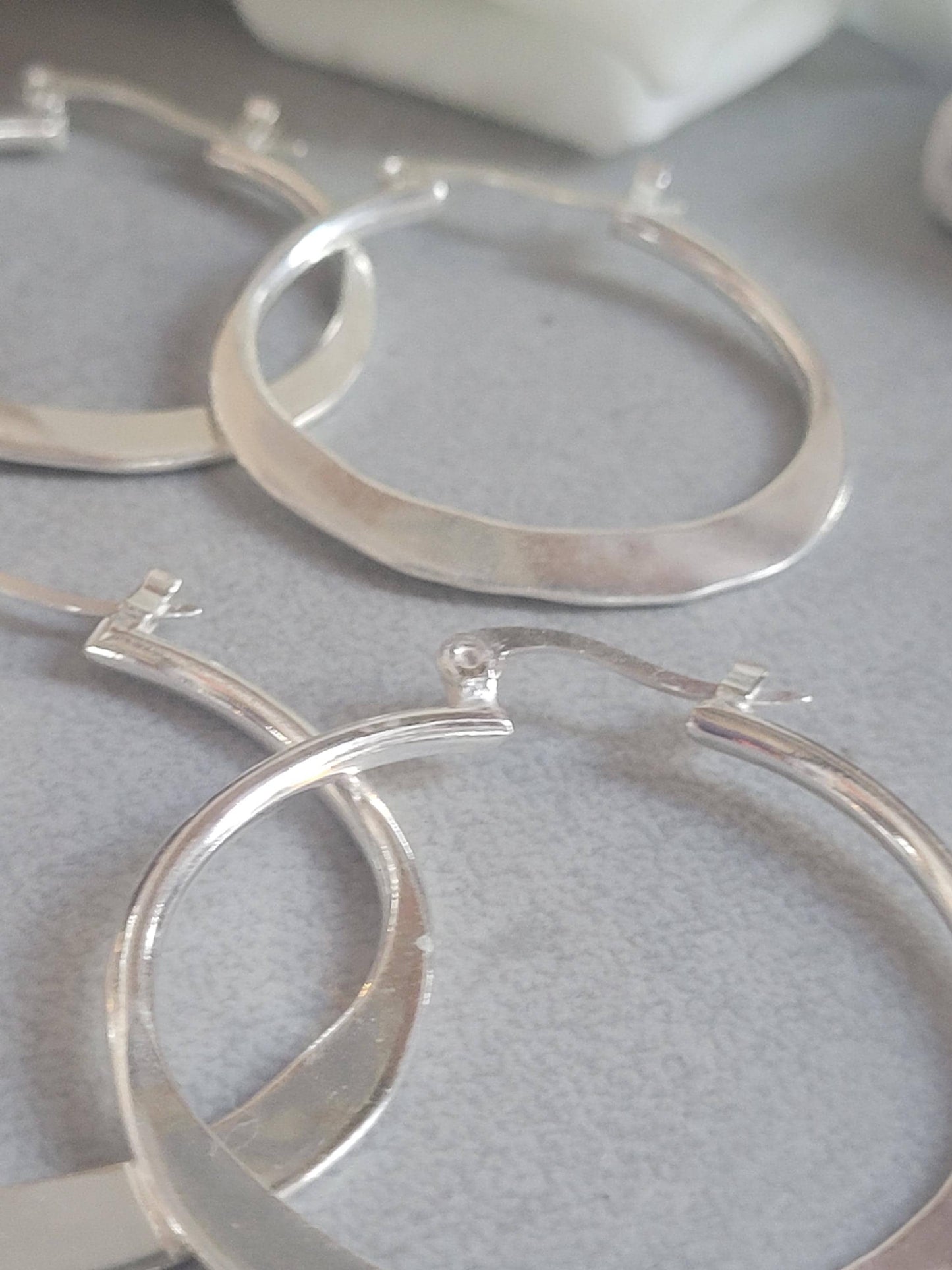 Silver hammered hoops / Hoop earrings / Small hoops / Large hoops / Unique / Free shipping