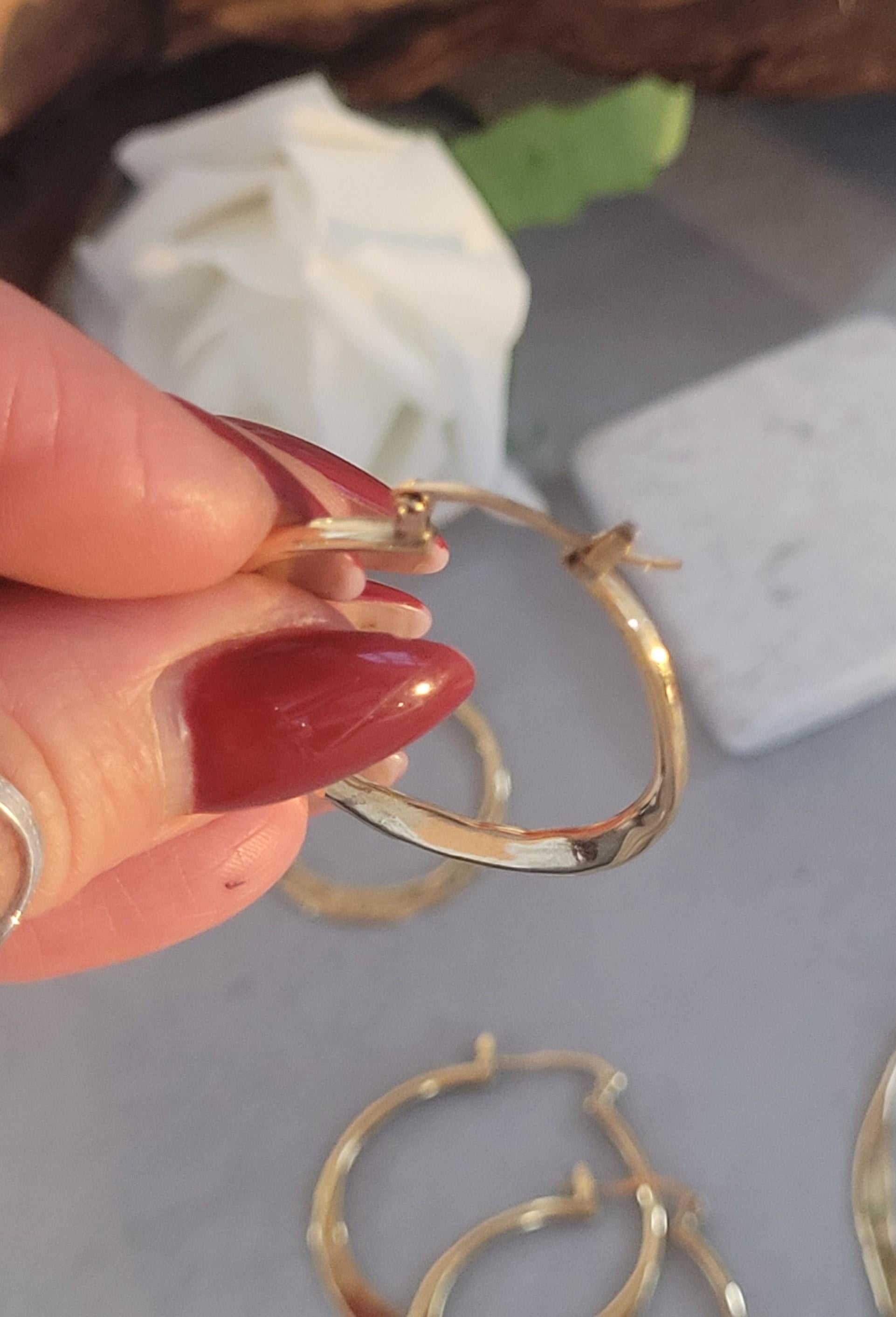 Brass hammered hoops / Hoop earrings / Small hoops / Large hoops / Unique / Free shipping