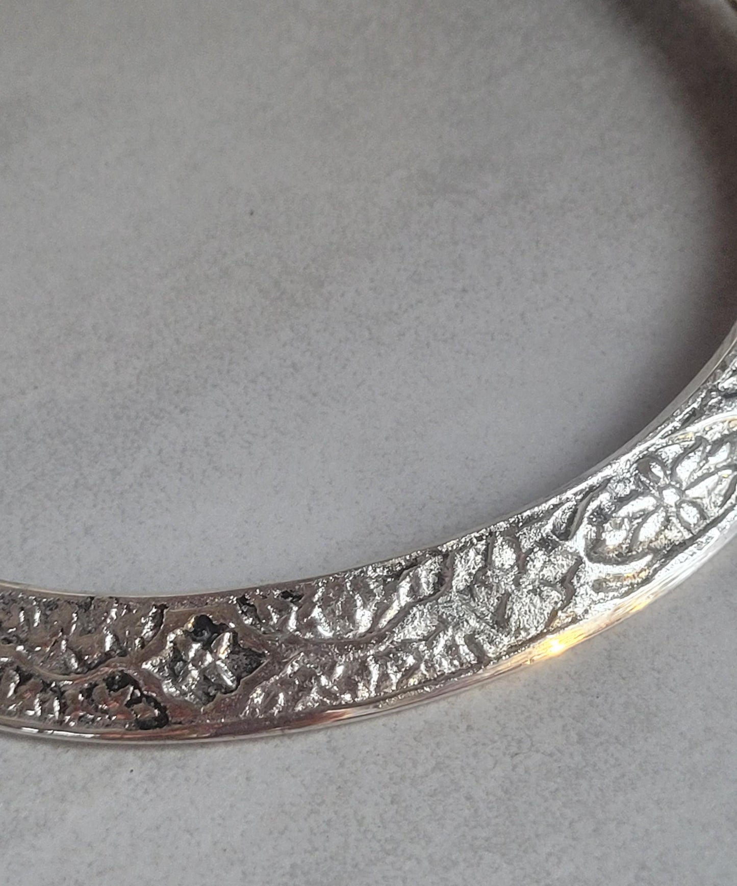 Floral Silver Plated Choker: Adjustable Tribal Boho Jewelry