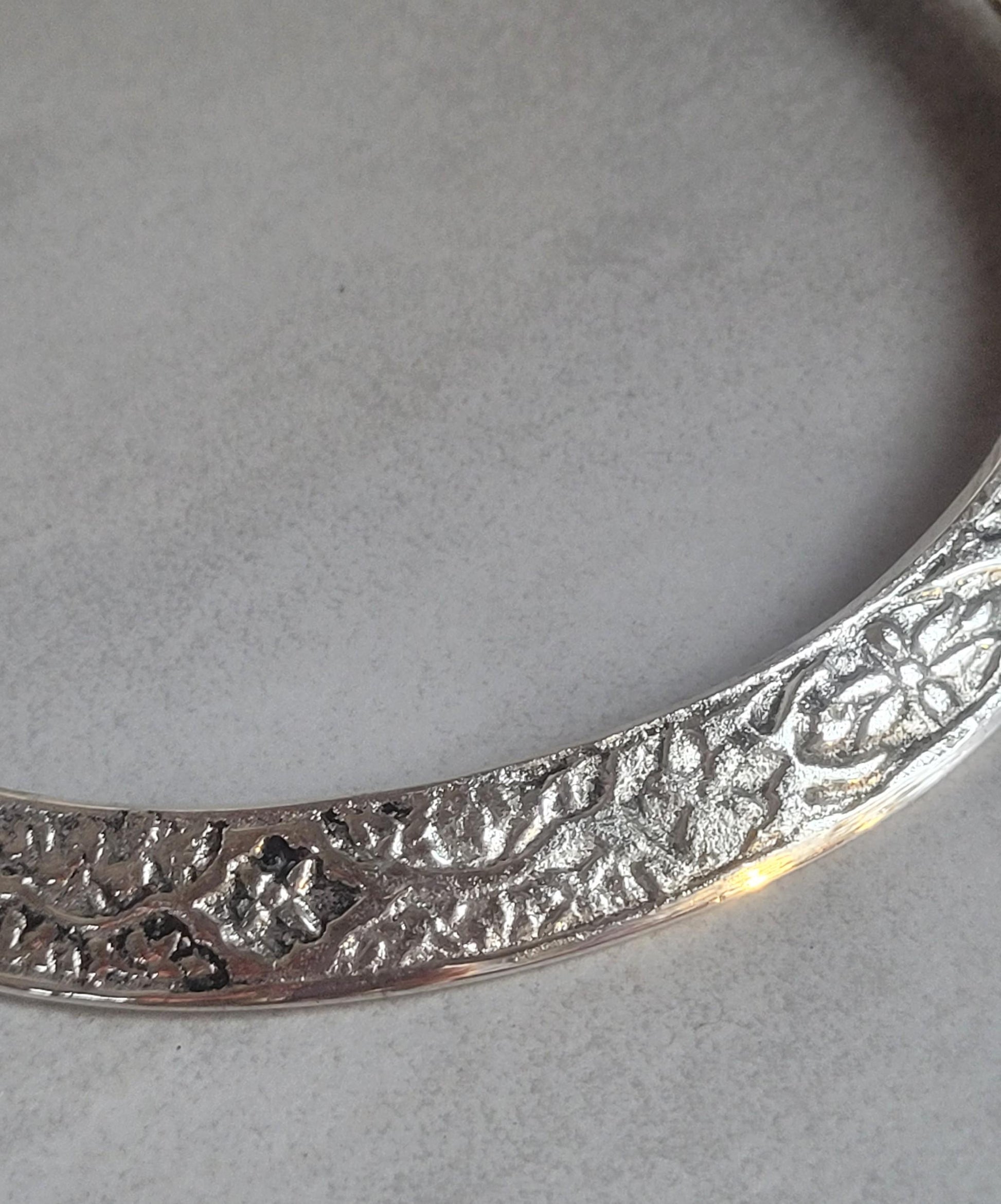 Floral Silver Plated Choker: Adjustable Tribal Boho Jewelry