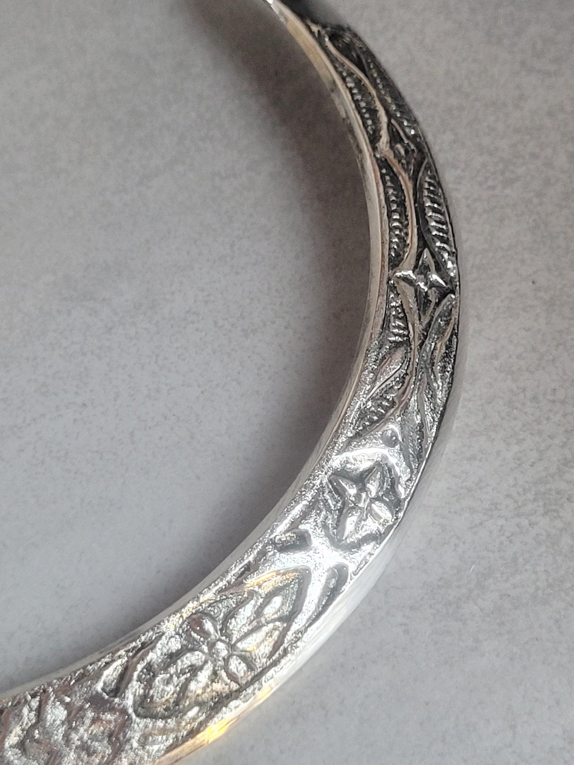 Floral Silver Plated Choker: Adjustable Tribal Boho Jewelry
