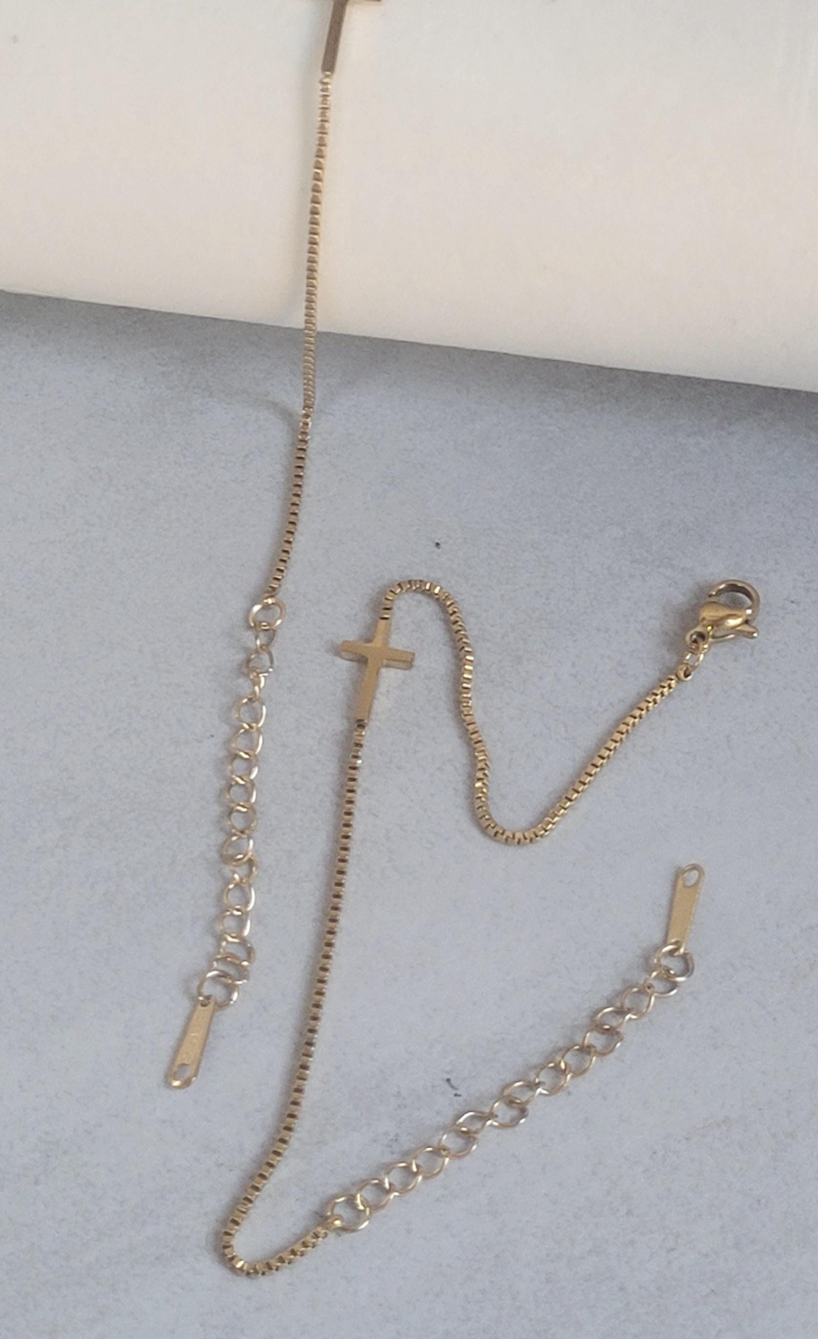 Golden Cross pendant bracelet/ Gift idea