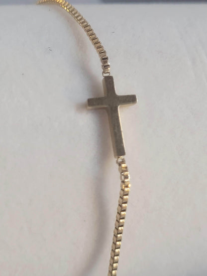 Golden Cross pendant bracelet/ Gift idea