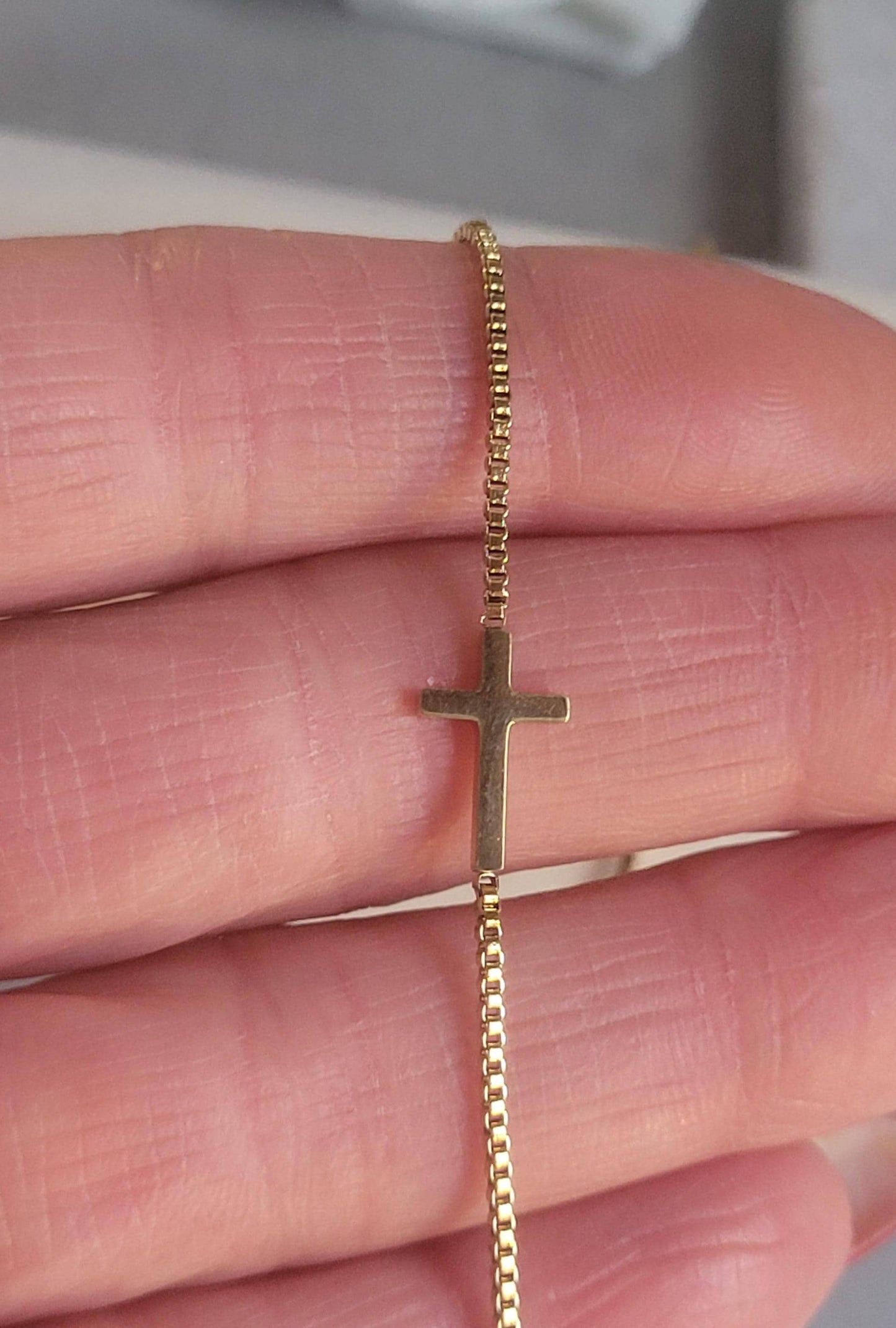Golden Cross pendant bracelet/ Gift idea