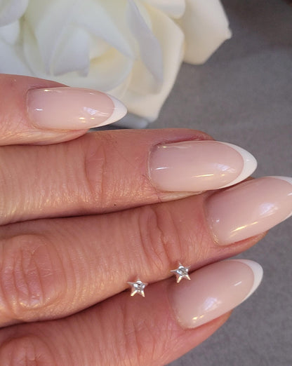 Sterling silver star stud / Gift for her