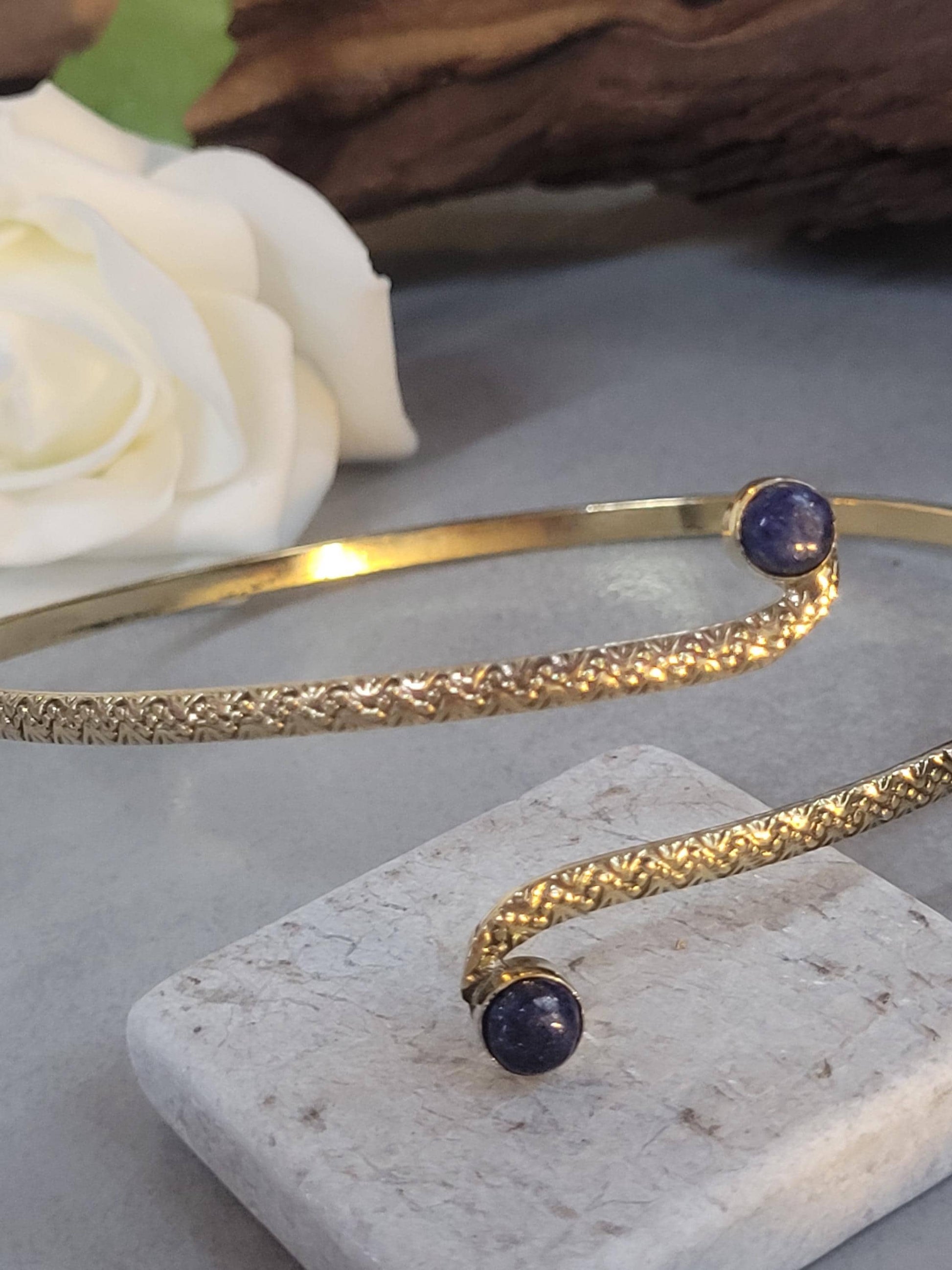 Brass arm cuff / Adjustable upper arm bracelet/ Gift idea