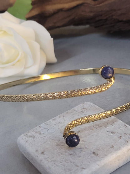 Brass arm cuff / Adjustable upper arm bracelet/ Gift idea