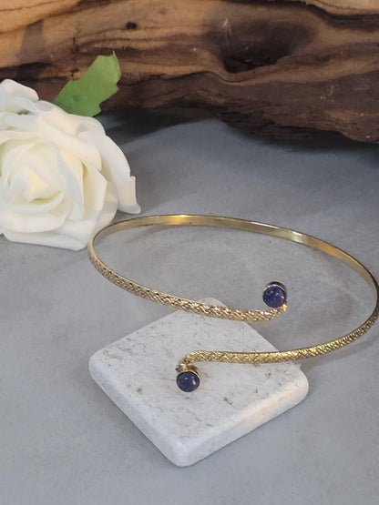 Brass arm cuff / Adjustable upper arm bracelet/ Gift idea