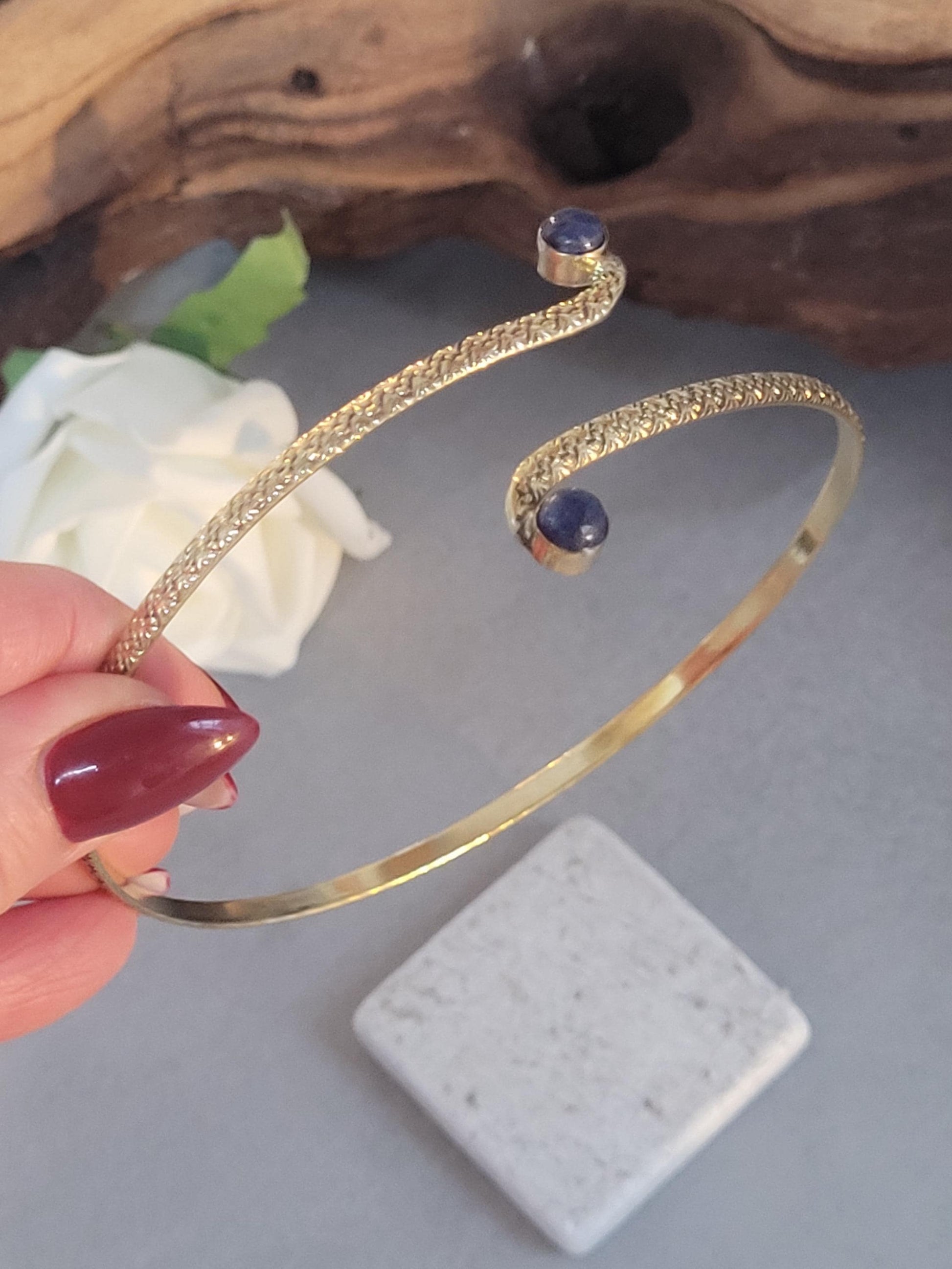 Brass arm cuff / Adjustable upper arm bracelet/ Gift idea